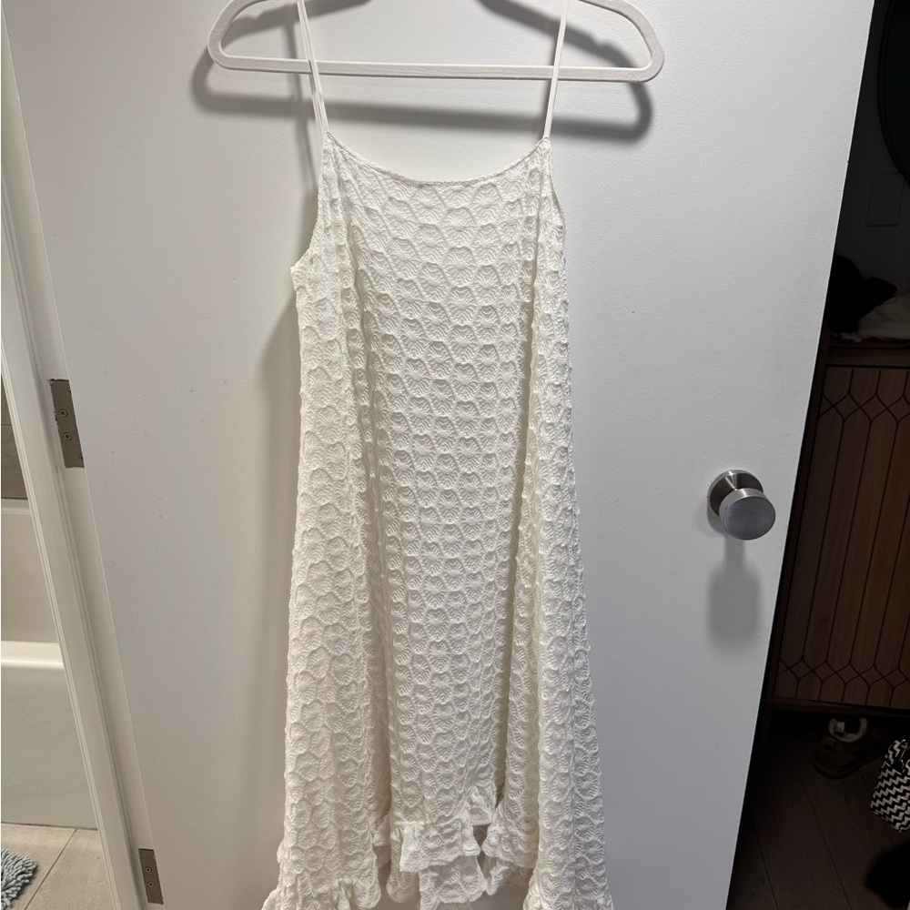 Anthropologie Ivory Textured Dress